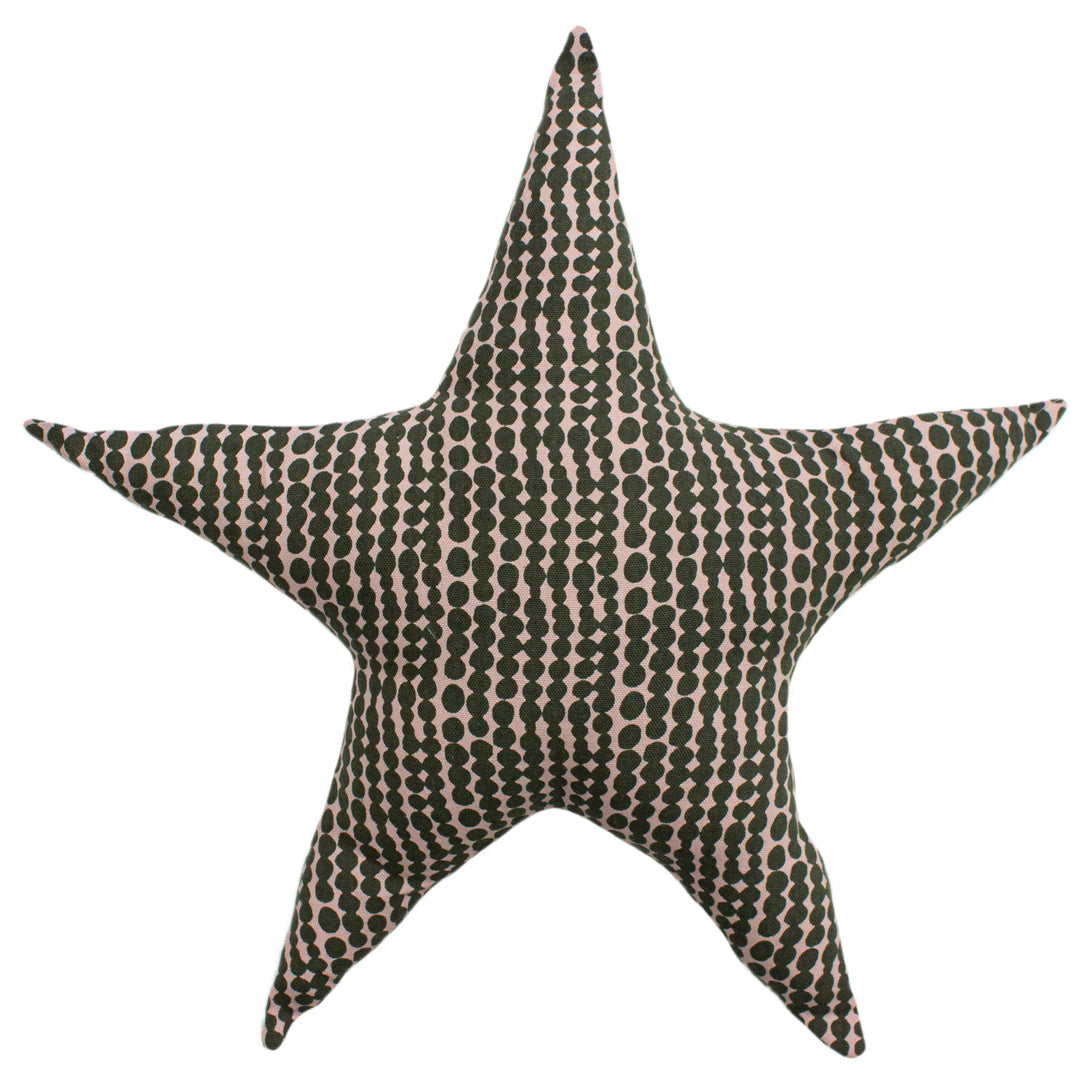 Printed Star Cushion Pink/Must