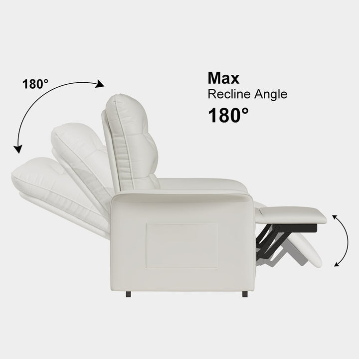 Leather Recliner Accent Chair with Side Pocket