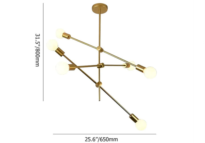 Luxurious Style Gold Metal Ceiling Light