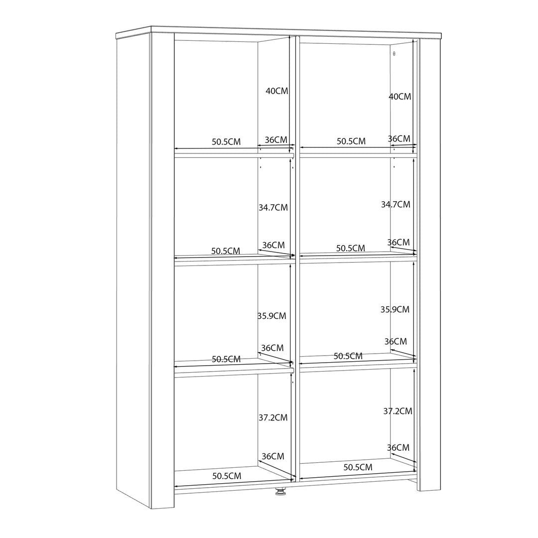 Bohol 2 Door Display Cabinet in Riviera Oak/Navy
