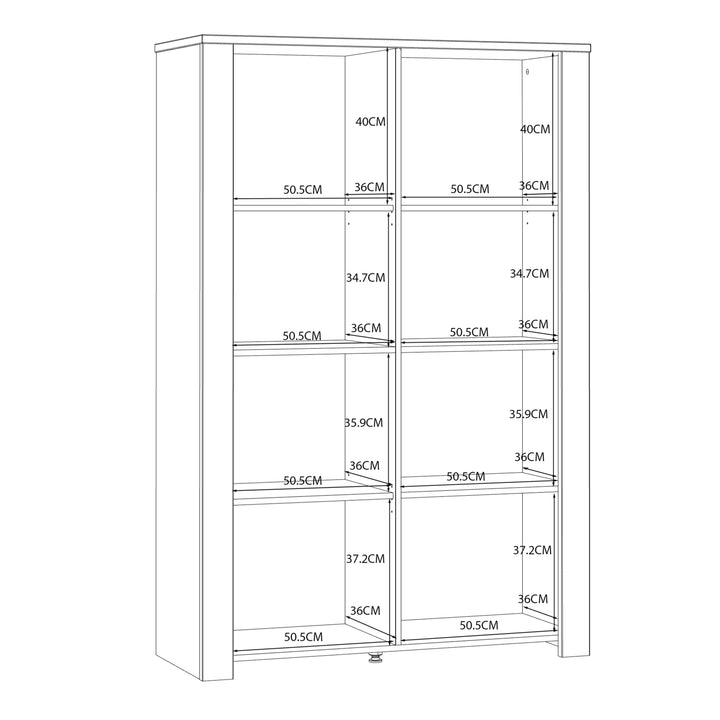 Bohol 2 Door Display Cabinet in Riviera Oak/Navy