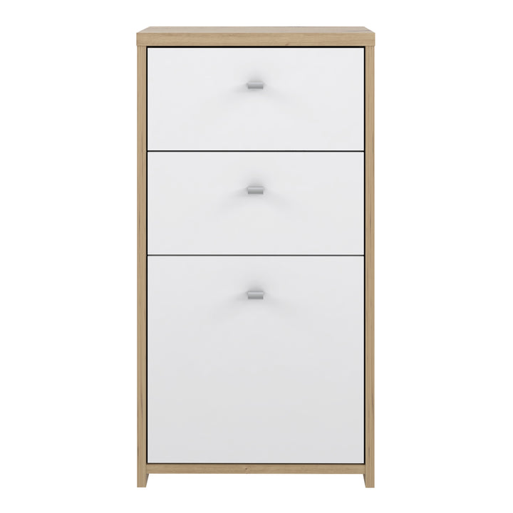 Best Chest Storage Cabinet 2 Drawers 1 Door in Artisan Oak/White
