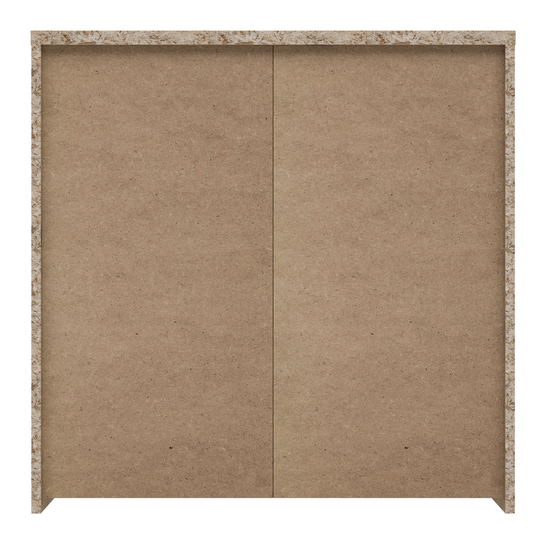 Best Chest Storage Cabinet with 4 Doors in Artisan Oak/White