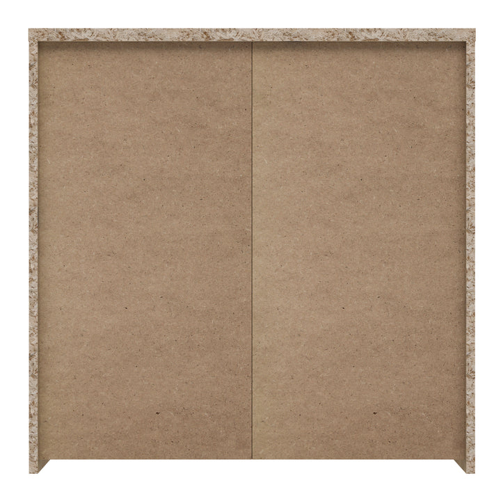 Best Chest Storage Cabinet with 4 Doors in Artisan Oak/White