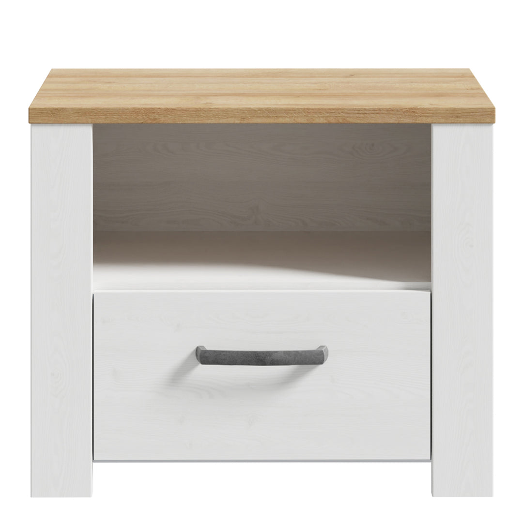Bohol 1 Drawer Bedside I n Navy Oak