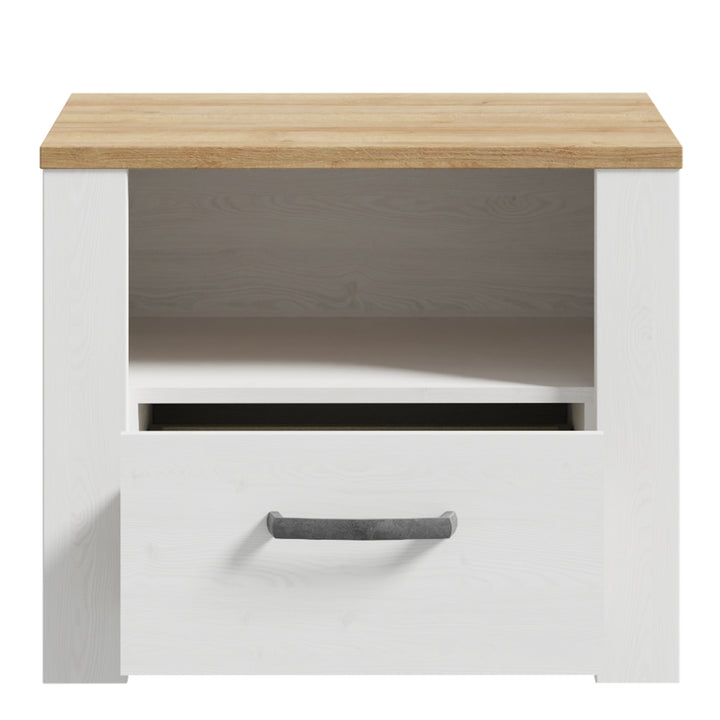 Bohol 1 Drawer Bedside I n Navy Oak