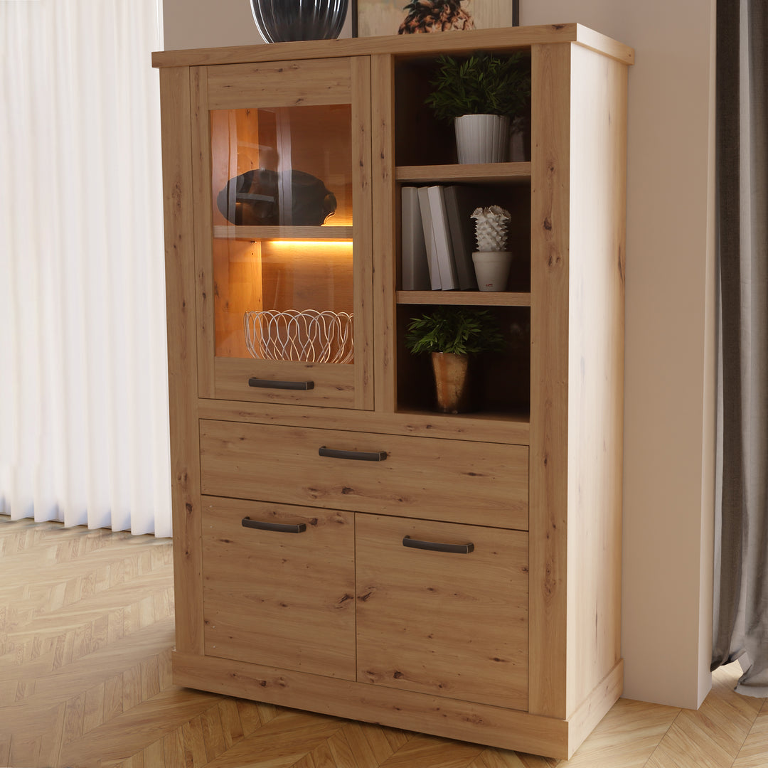 Corona Display Cabinet in Artisan Oak