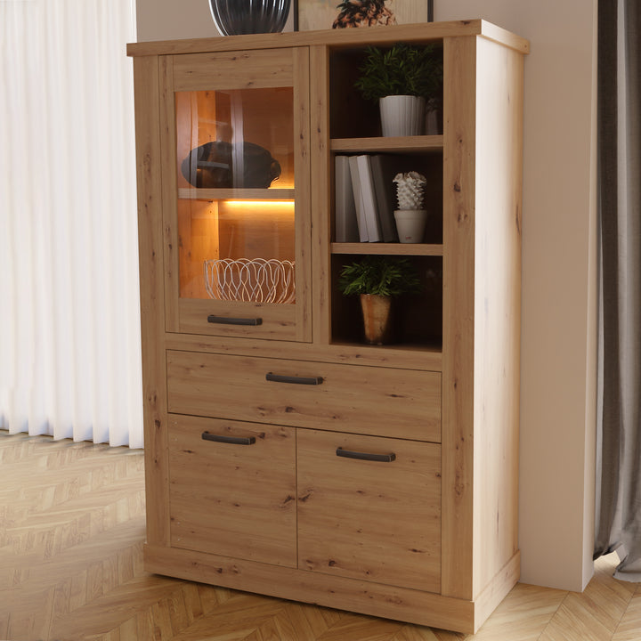 Corona Display Cabinet in Artisan Oak