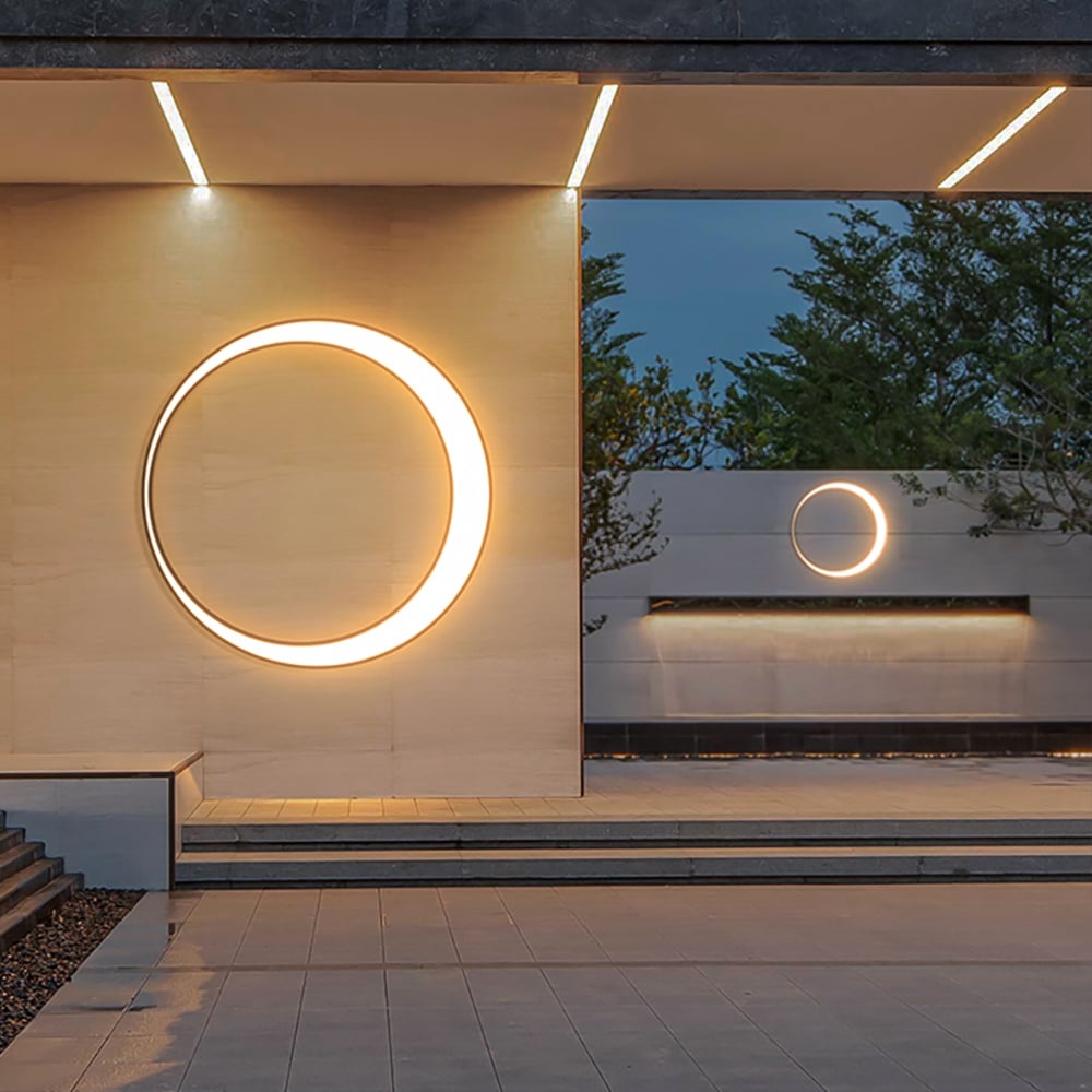 Modern Outdoor LED Wall Sconces Round