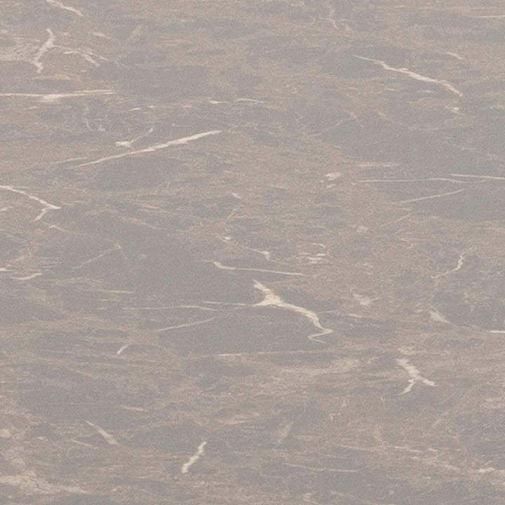 Amble Round Dining Table with Brown Marble Melamine Top & Black Legs