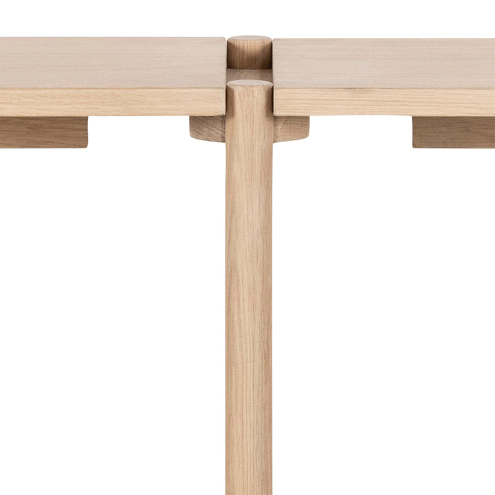 Braidwood Bookcase with 4 Shelves in White Oak Veneer