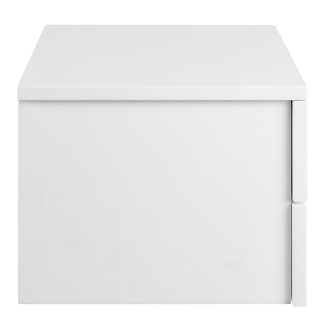 Avignon Bedside Table with 2 Drawers in White