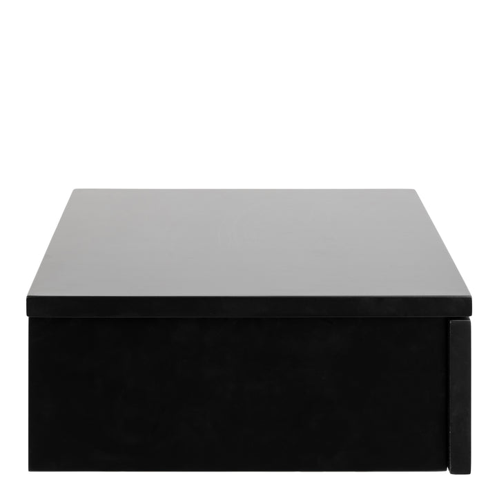 Avignon Square Bedside Table with 1 Drawer in Black