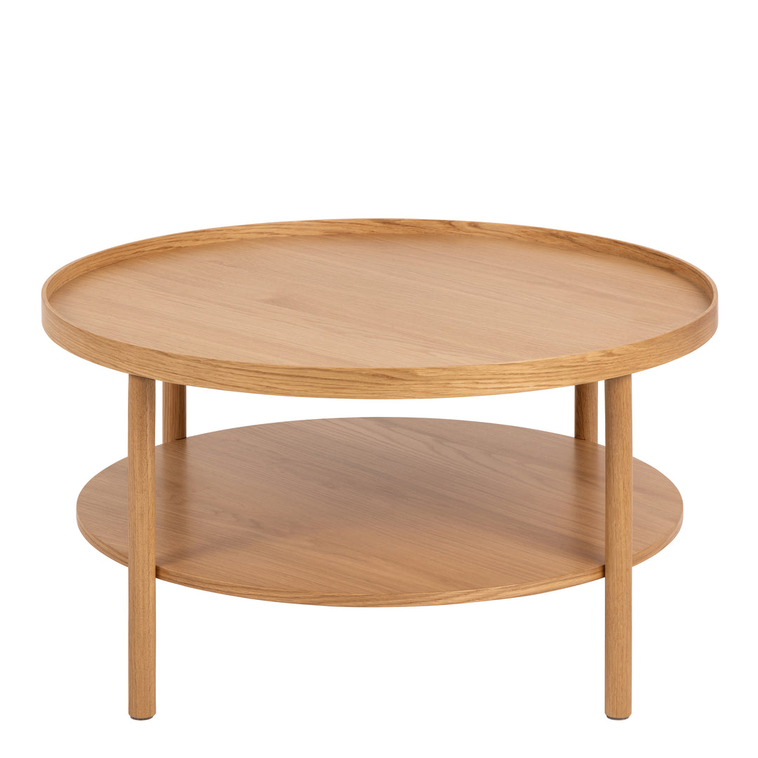 Banbury Round Coffee Table in Oak 80x42cm