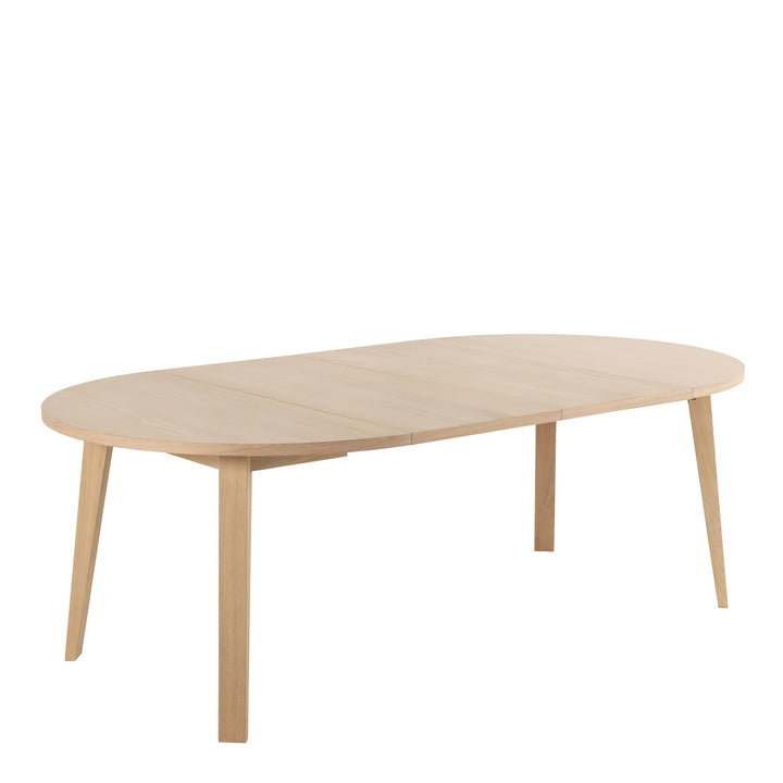 A-Line Round Extendable Dining Table in White Oak 120/220 x 120 x 75cm