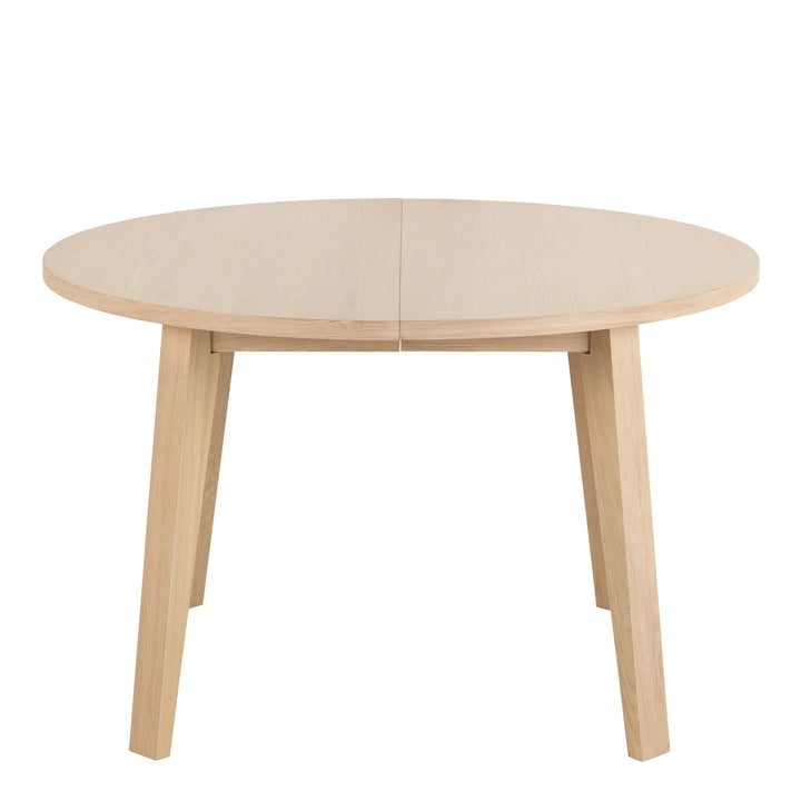 A-Line Round Extendable Dining Table in White Oak 120/220 x 120 x 75cm