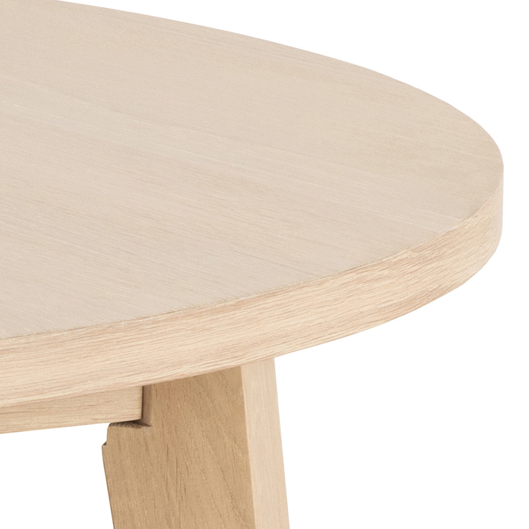 A-Line Round Extendable Dining Table in White Oak 120/220 x 120 x 75cm