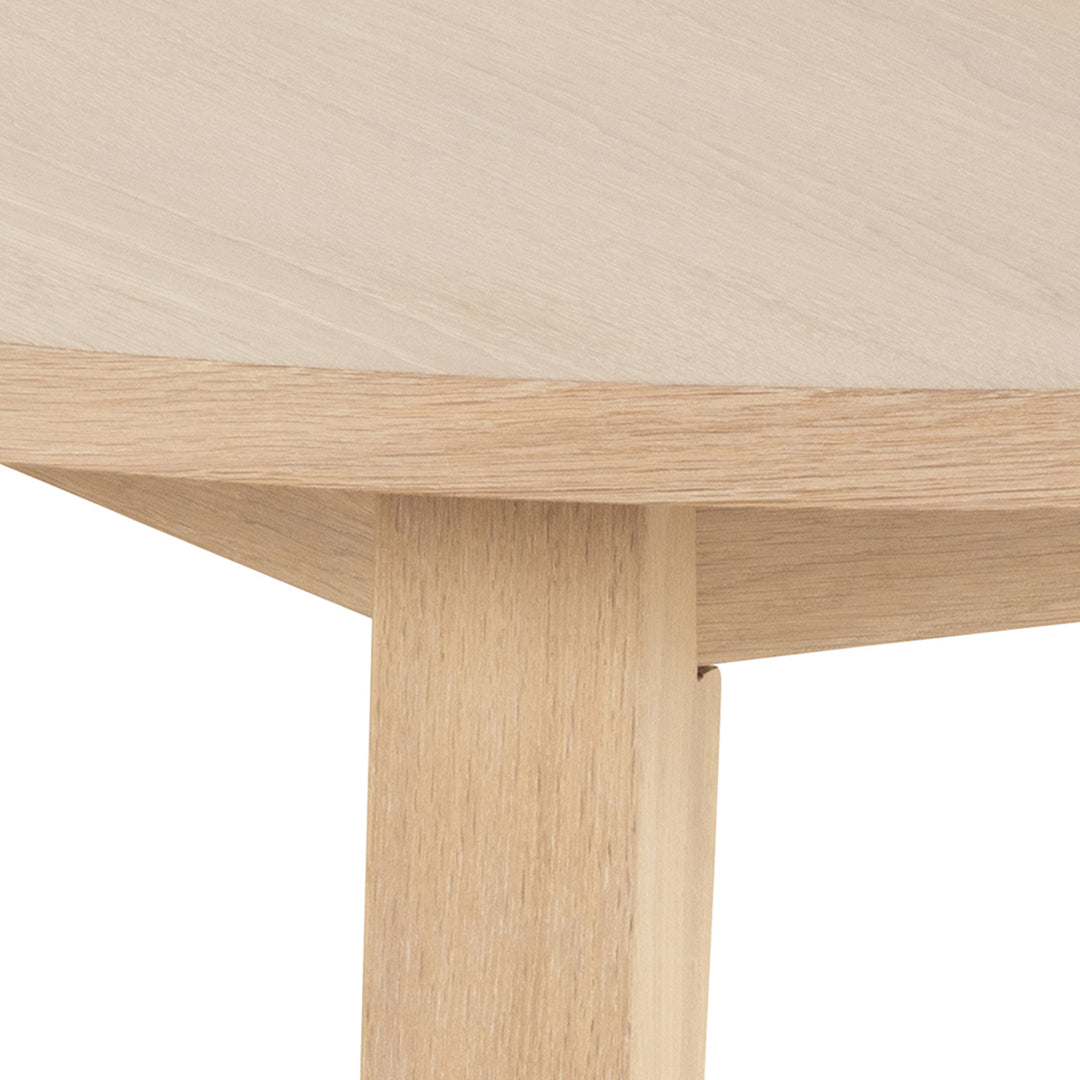 A-Line Round Extendable Dining Table in White Oak 120/220 x 120 x 75cm