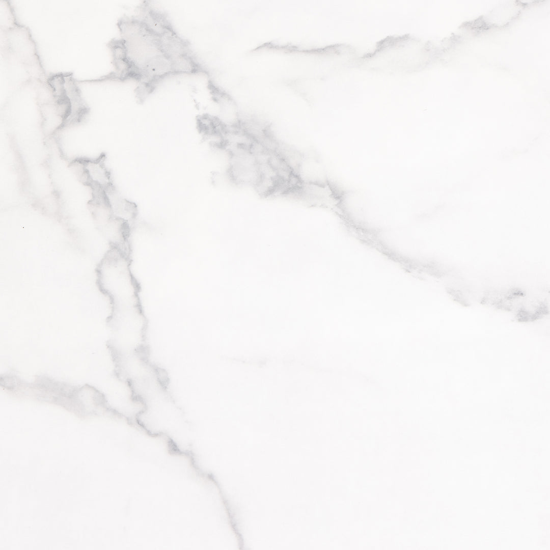 Barossa Coffee Table with White Marble Carrara Top & Black Steel Base 60cm