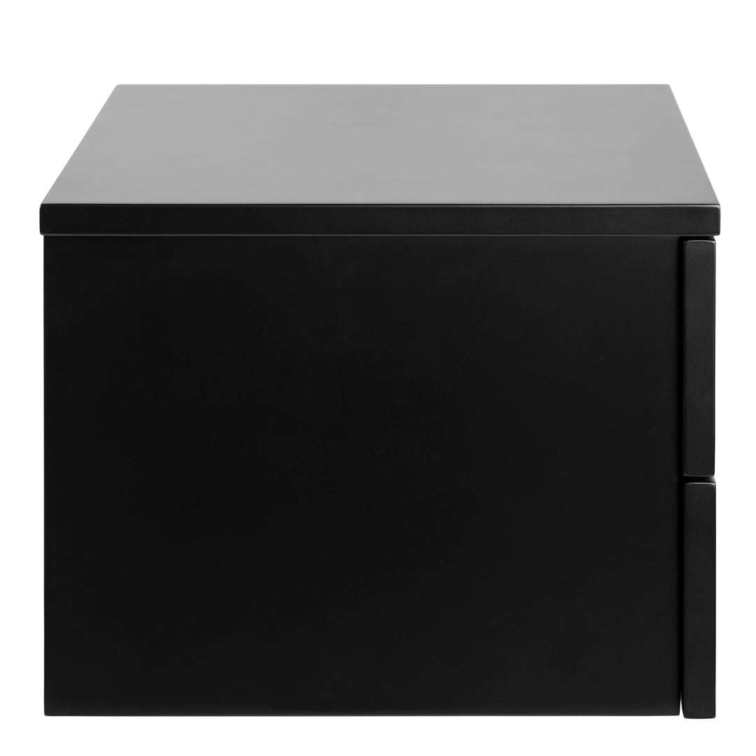 Avignon Bedside Table with 2 Drawers in Black