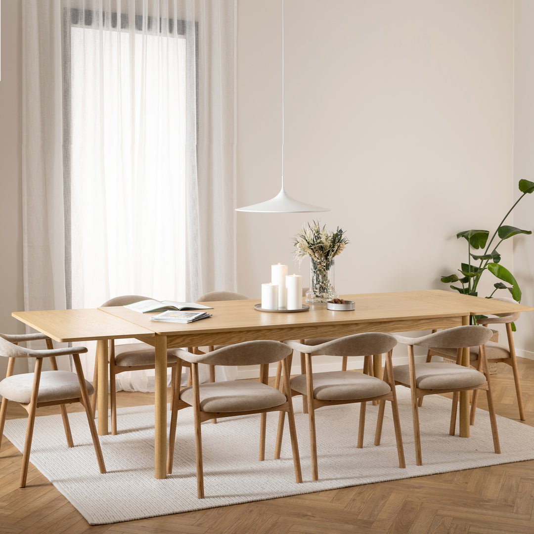 Atlantic Extendable Dining Table in Oak 200/300 x 100 x 75cm