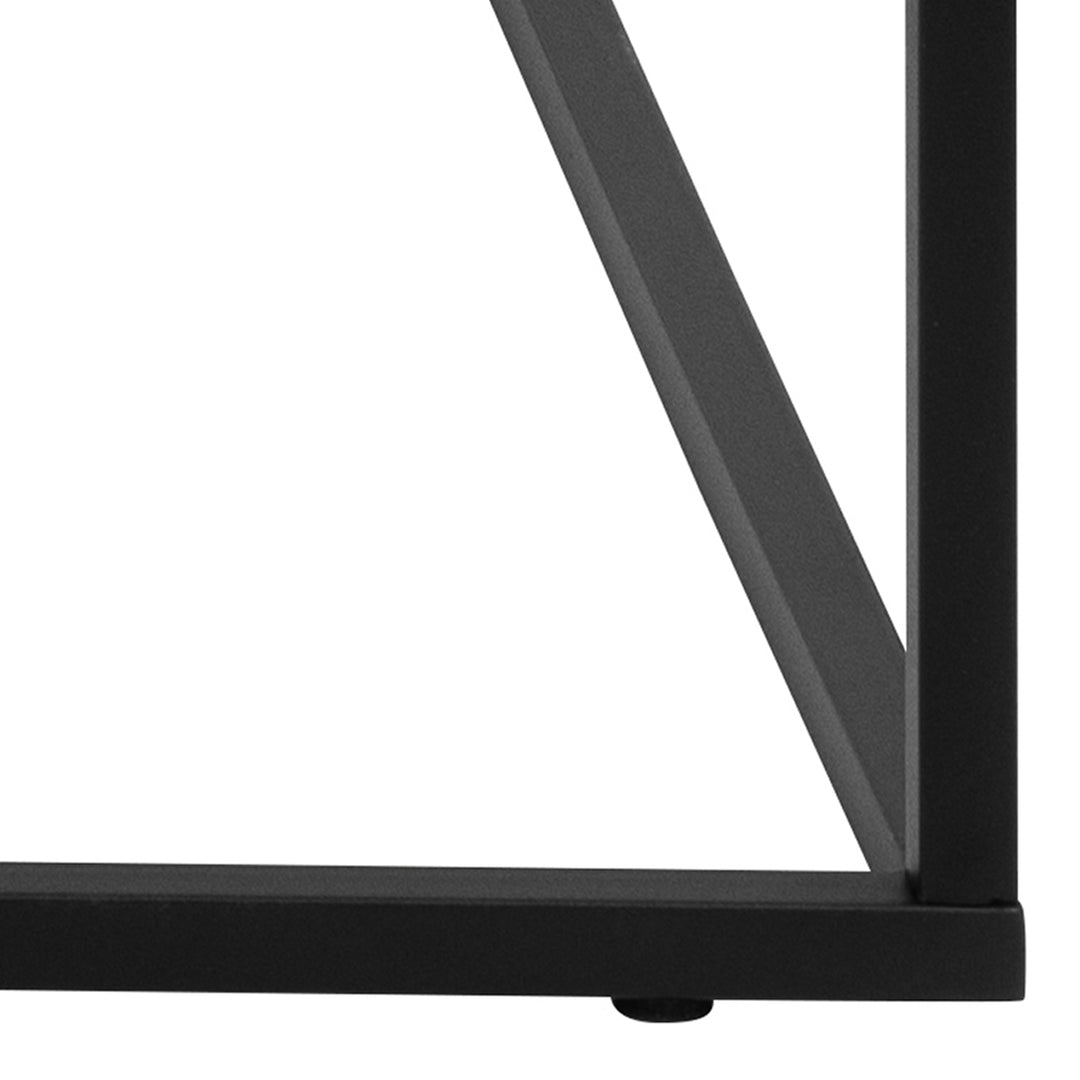 Barossa Coffee Table with Black Marble Marquina Top & Black Steel Base 110x55x45cm