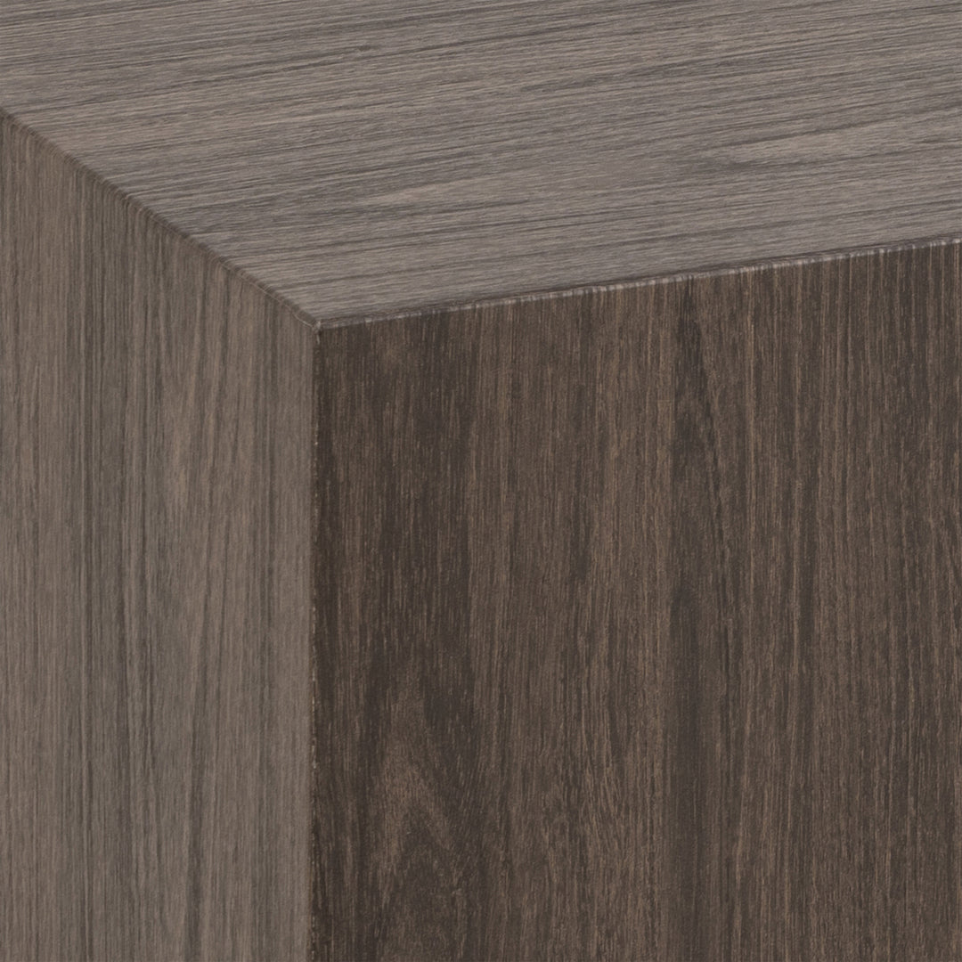 Dice Square Coffee Table Set in Smoked Ash