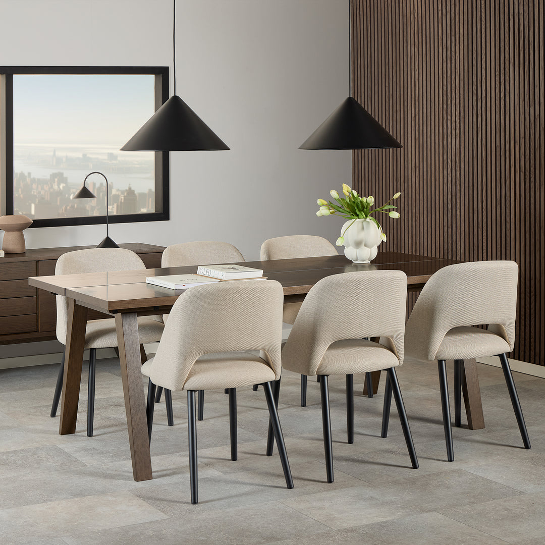 A-Line Extendable Dining Table in Smoked Oak 200/286 x 74.6 x 95cm