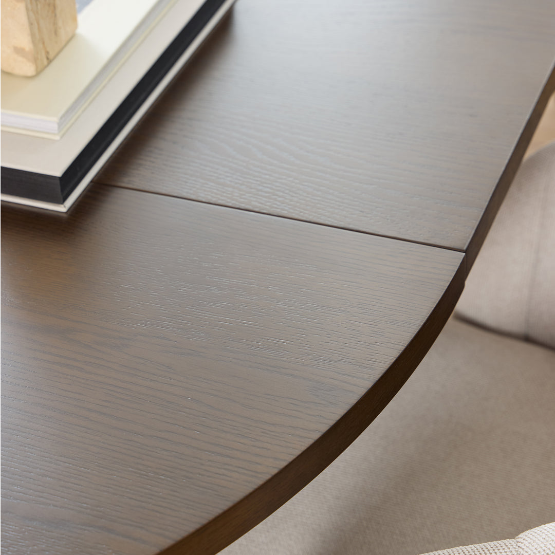 A-Line Round Extendable Dining Table in Smoked Oak 120/220 x 120 x 75cm