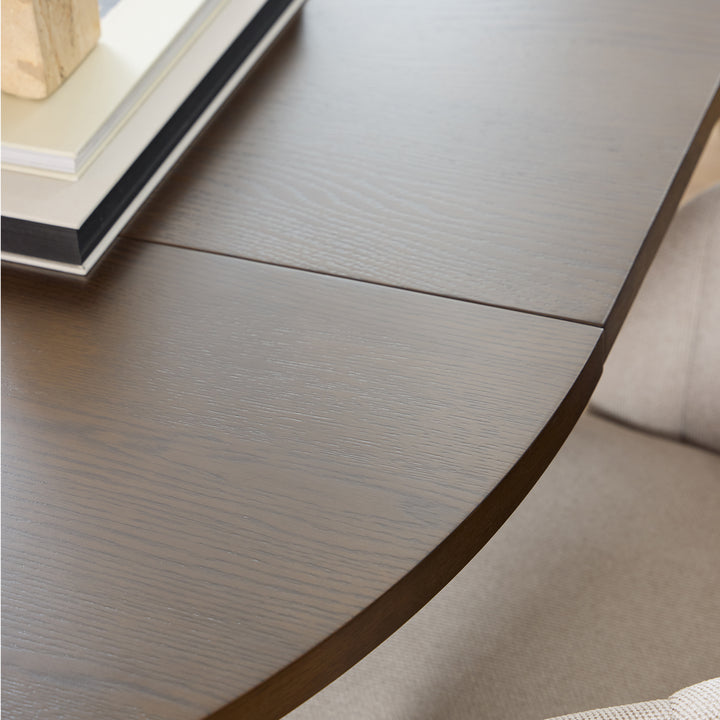 A-Line Round Extendable Dining Table in Smoked Oak 120/220 x 120 x 75cm