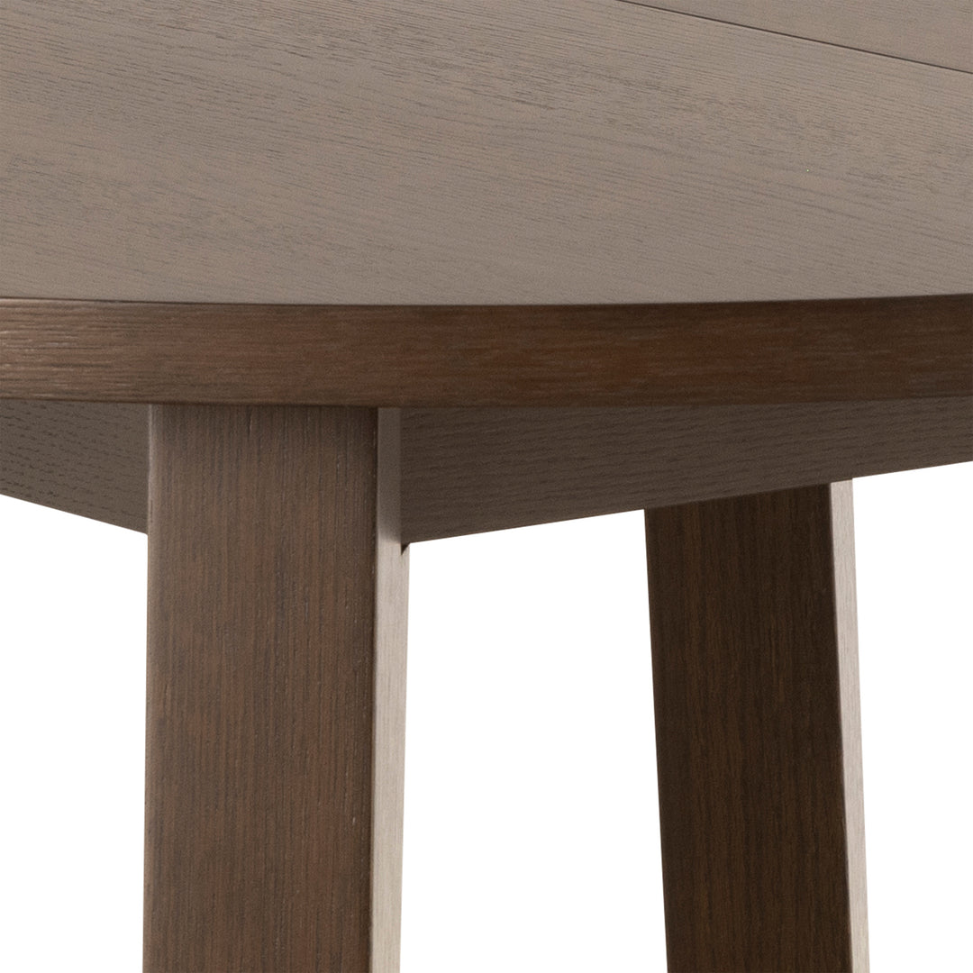 A-Line Round Extendable Dining Table in Smoked Oak 120/220 x 120 x 75cm