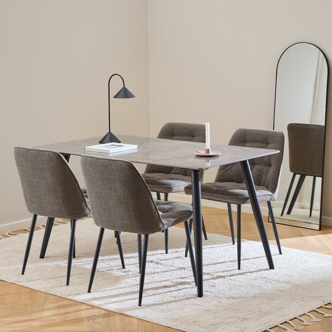 Brooke Dining Chair in Taupe Set of 2