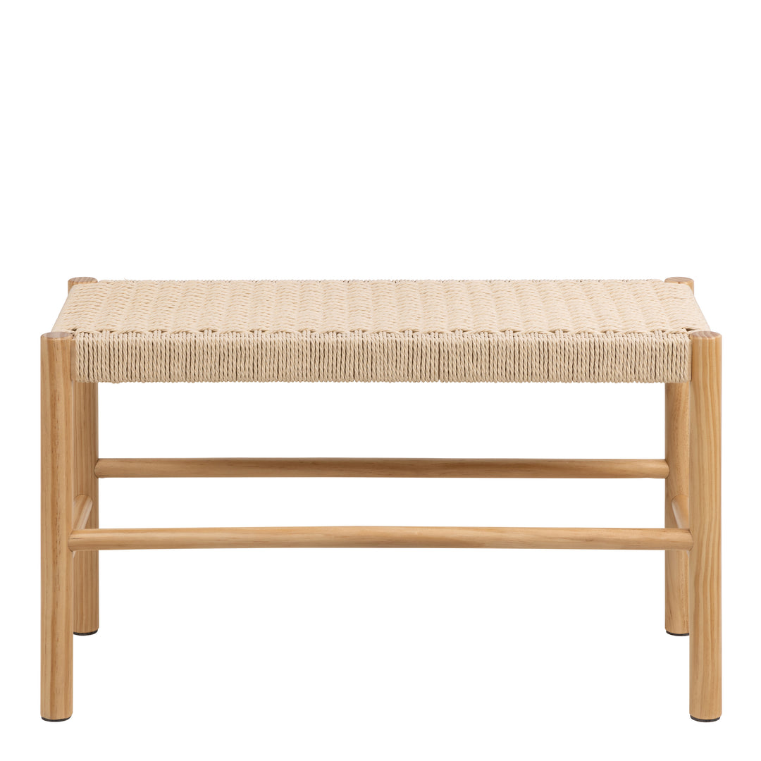 Alvin Weaved Bench in Off White