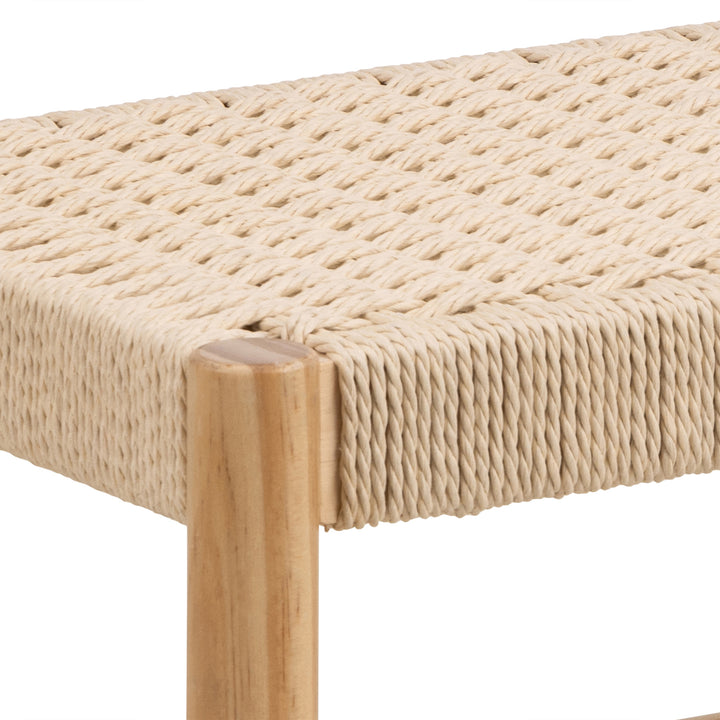 Alvin Weaved Bench in Off White
