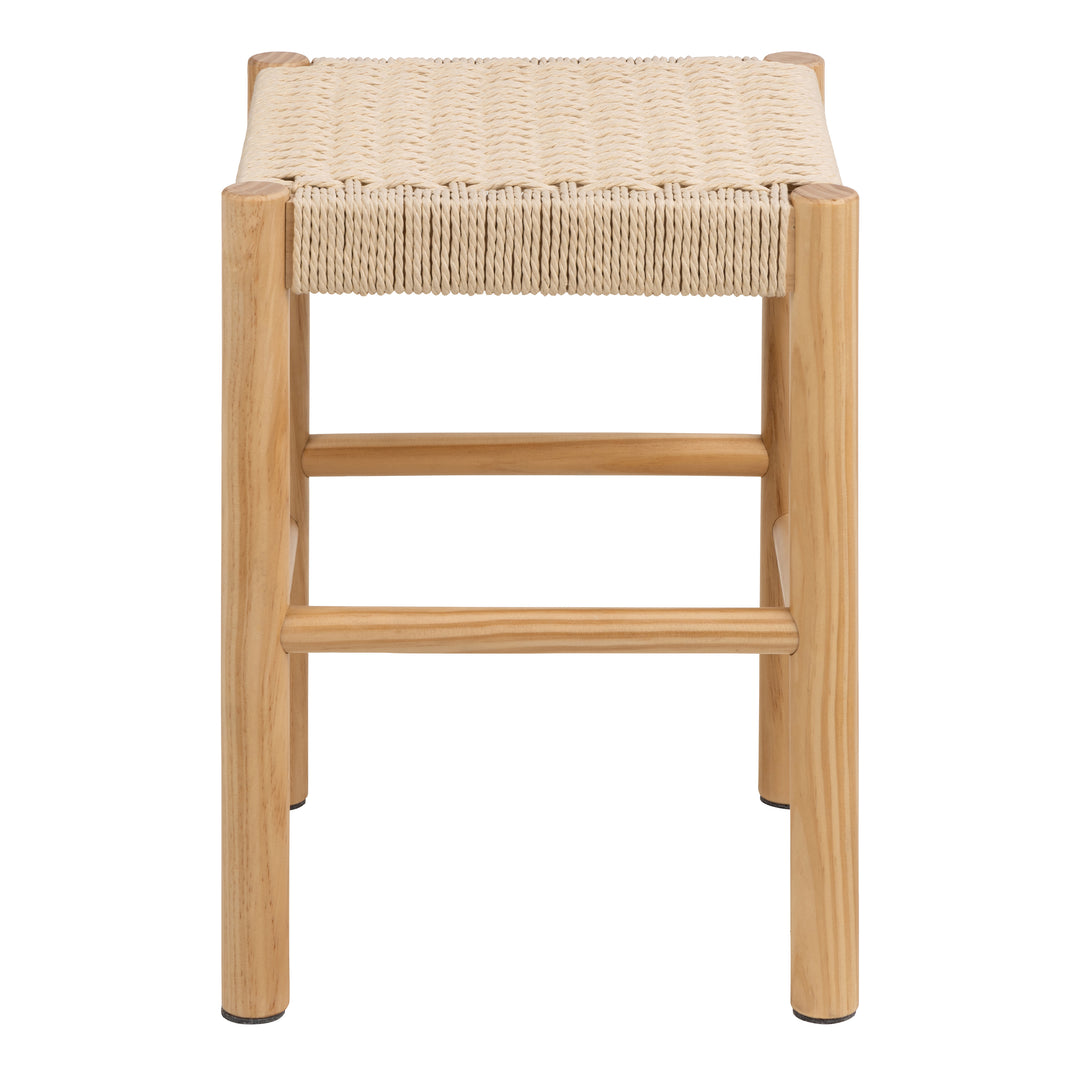 Alvin Weaved Stool in Off White