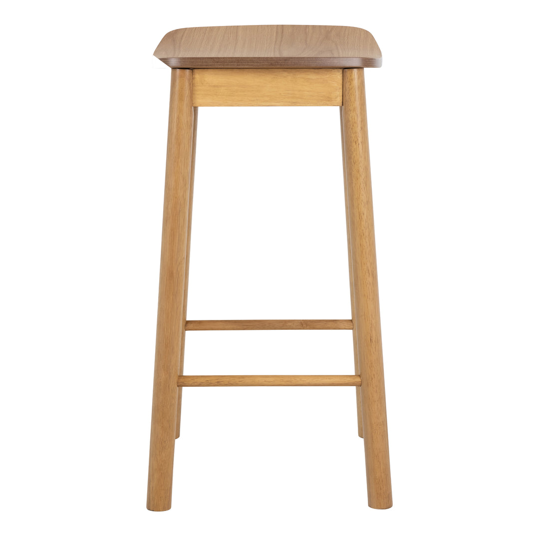Barlow Bar Stool Without Back in Matt Oak Set of 2