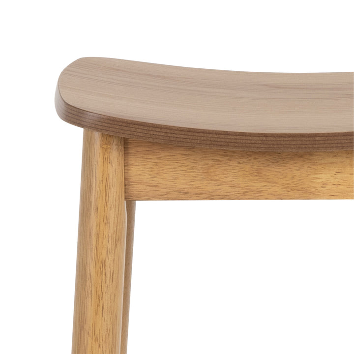 Barlow Bar Stool Without Back in Matt Oak Set of 2