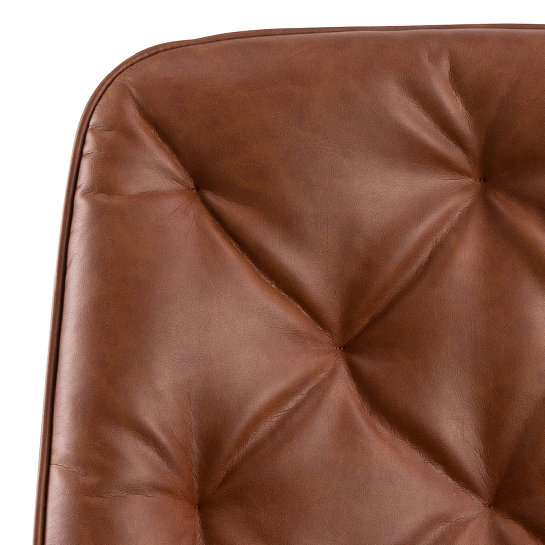 Erik Gas Lift Desk Chair in Brandy PU