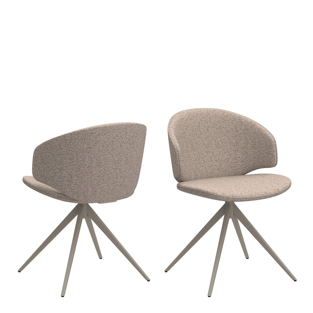 Ella Swivel Beige Dining Chair