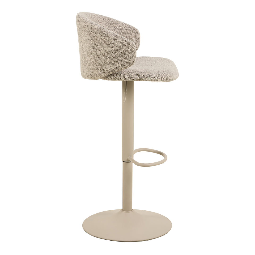 Ella Swivel Beige Bar Stool Set of 2