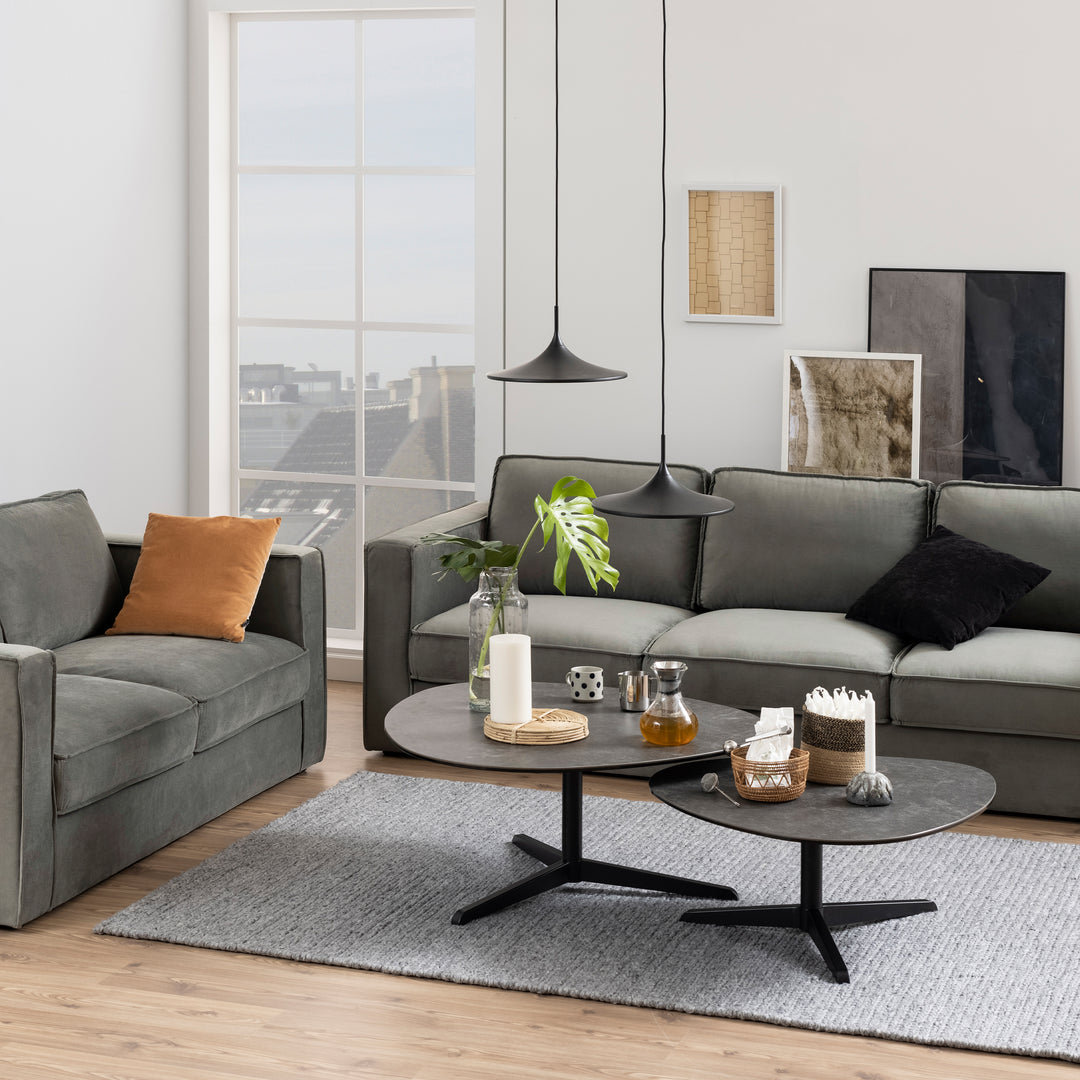 Barnsley Black Ceramic Coffee Table 100x95x41 cm