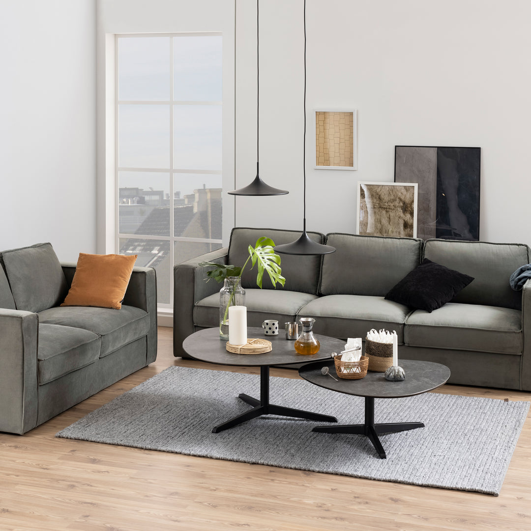 Barnsley Black Ceramic Coffee Table 84x77x34 cm