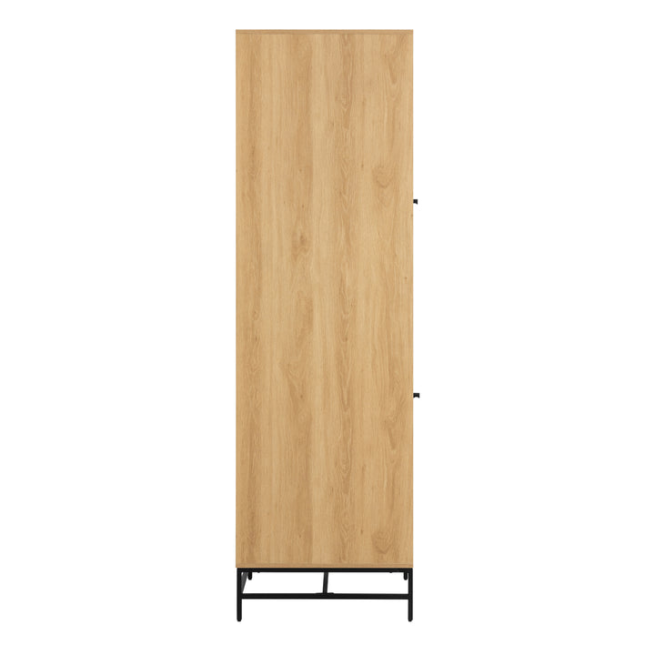 Albany Wardrobe 2 Doors in Oak/Black Legs