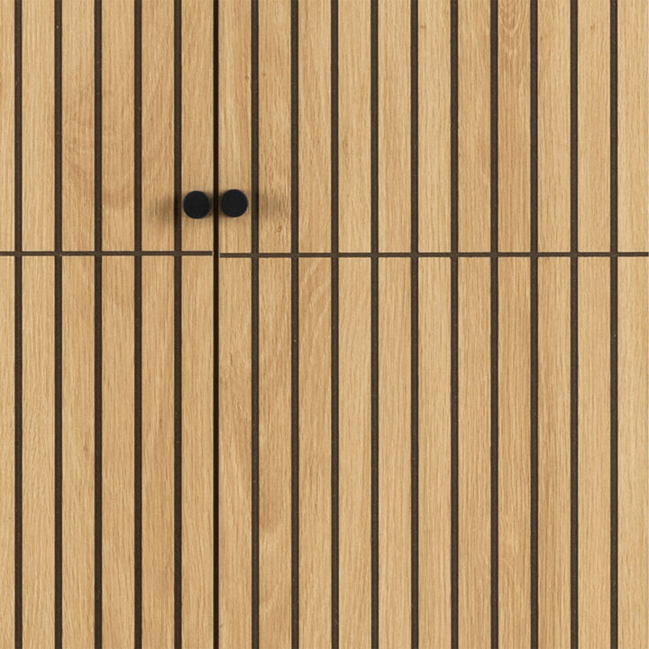 Albany Wardrobe 4 Doors in Black/Oak