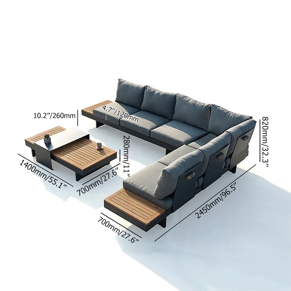 Stony 6 Seater Outdoor Sectional Sofa set