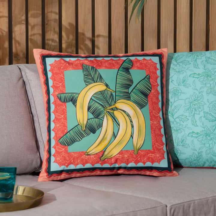 Anemone Bananas 45x45 Outdoor Cushion Case Multi
