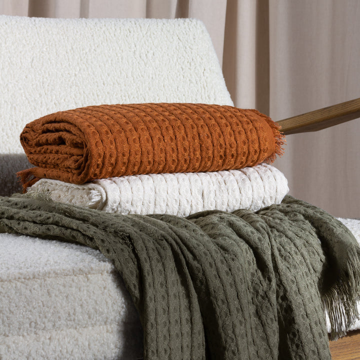 Abel Waffle Throw 130x180 Pecan - image 4
