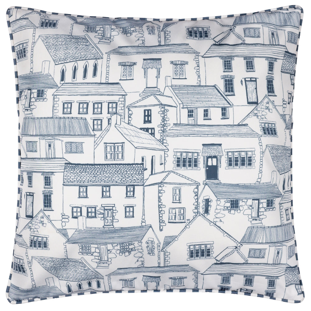 Abersoch Town 45x45 Outdoor Cushion Case Sail Blue - image 2