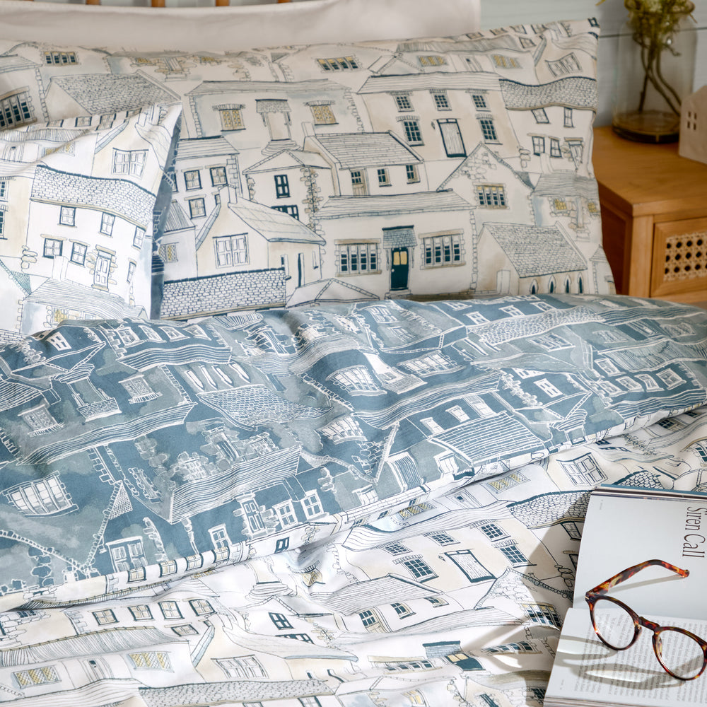 Abersoch Town Single Duvet Set Sea Blue - image 2