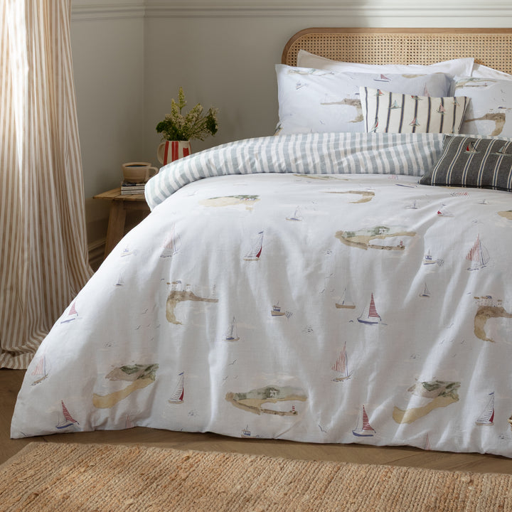 Abersoch Shore Double Duvet Set Sky Blue - image 3